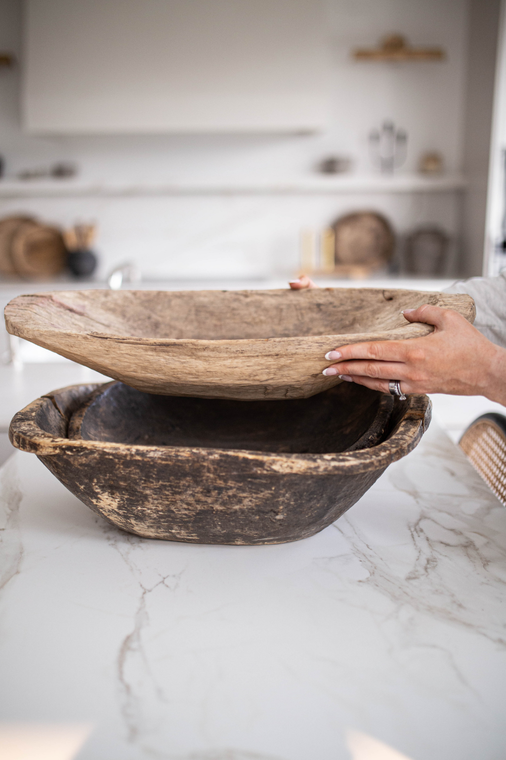 Elm Wood Vintage Basin - Luxe B Co