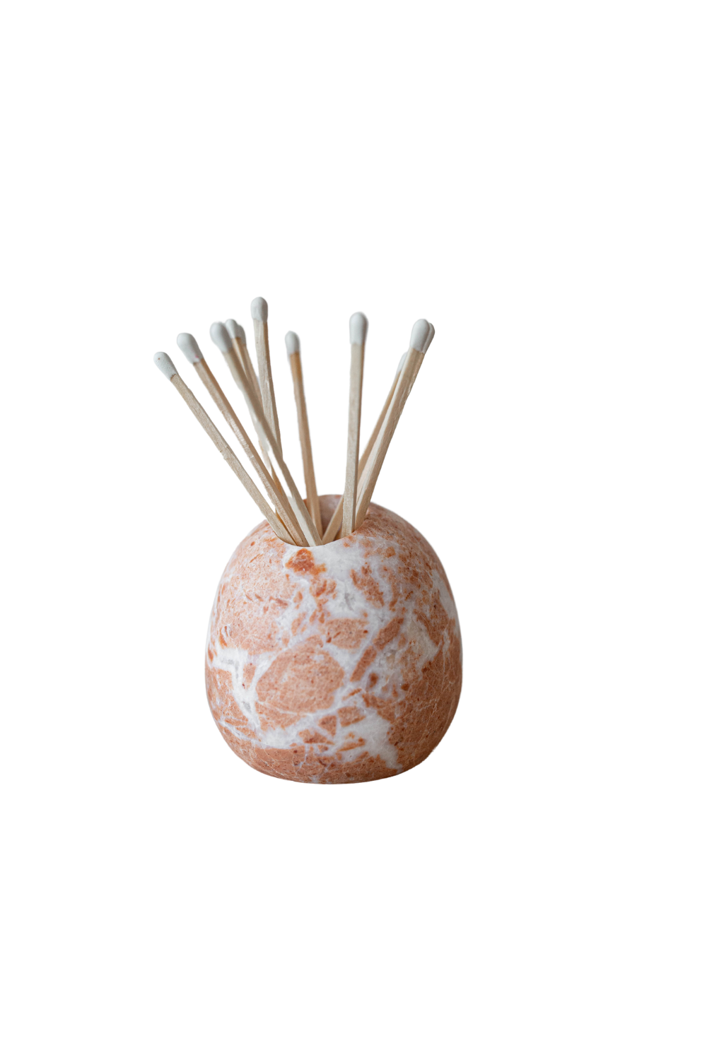 Red travertine Match Holder - Luxe B Co