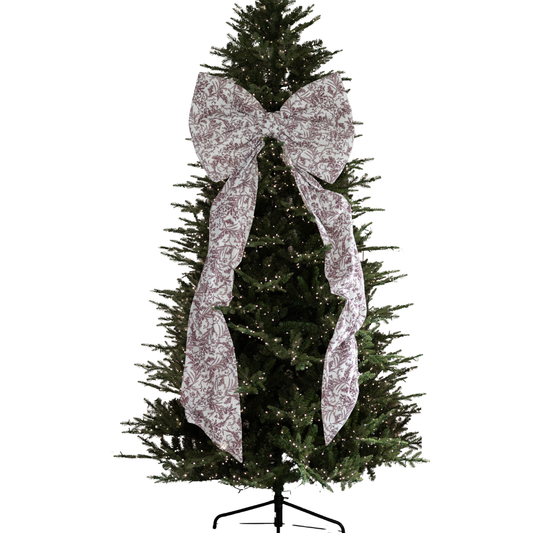 Toile Burgundy Oversized Bow