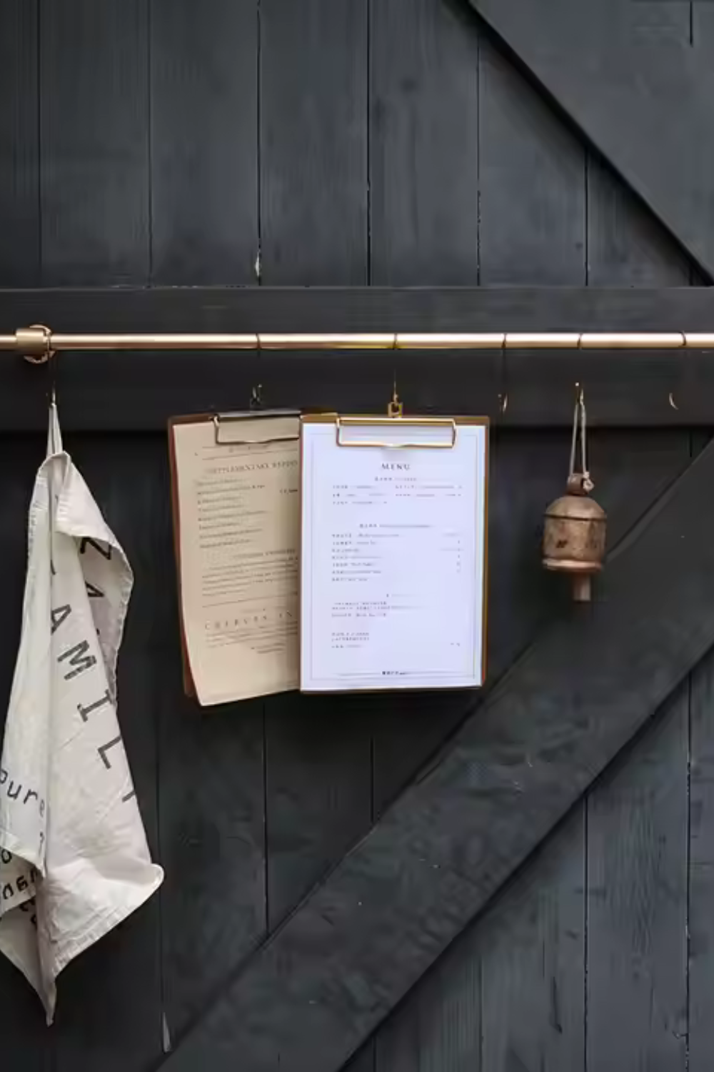 Solid Brass Kitchen Utensil Rail - Luxe B Co