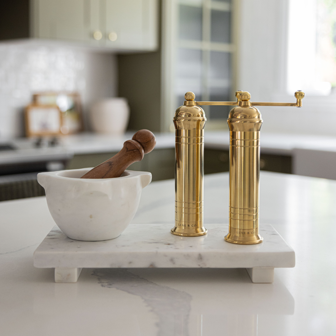 White Marble Trivet Riser - Luxe B Co