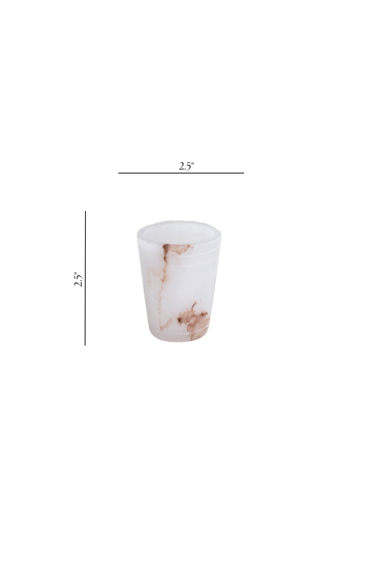 White Alabaster Shot Glasses Set | By Luxe B Co.