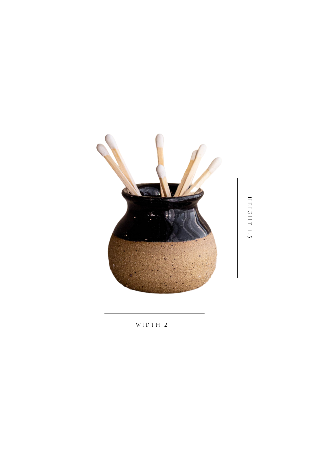 Match Striker - Handmade Two Toned Strike Mini Pottery Black - Luxe B Co