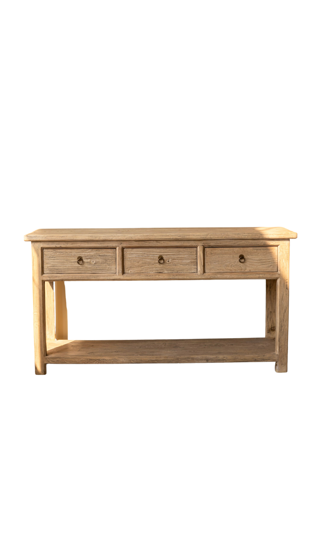 Capitola Console Elm Wood Console Table Grand - Luxe B Co