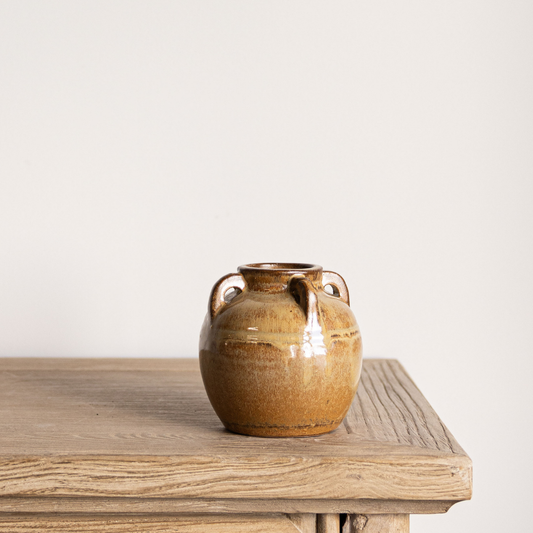 Chevalier Glazed Vase With Handles - Luxe B Co
