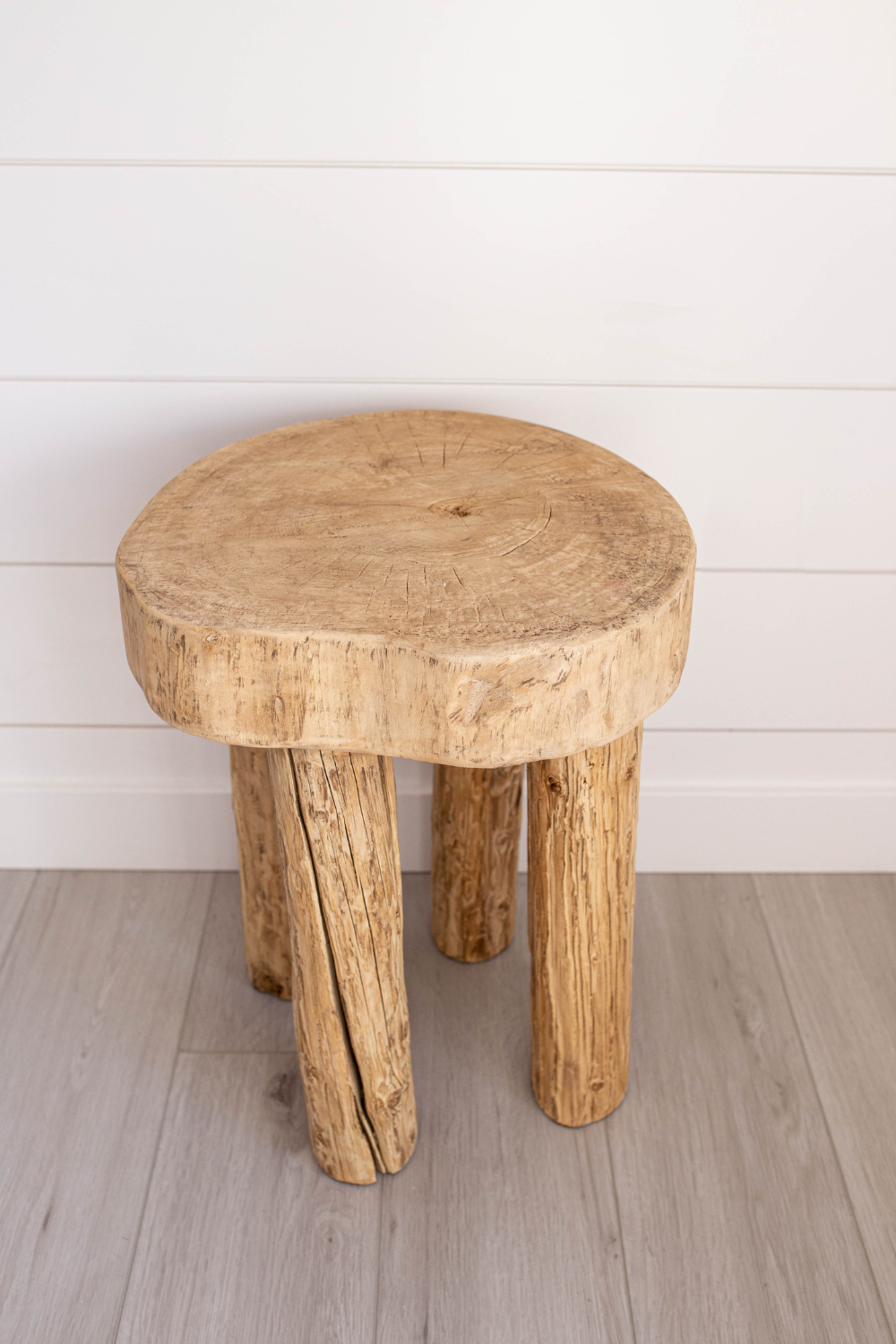Senufo Round Stool Bench Side Table Natural - Luxe B Co