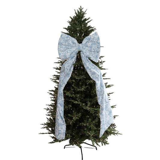 Toile Blue Oversized Bow