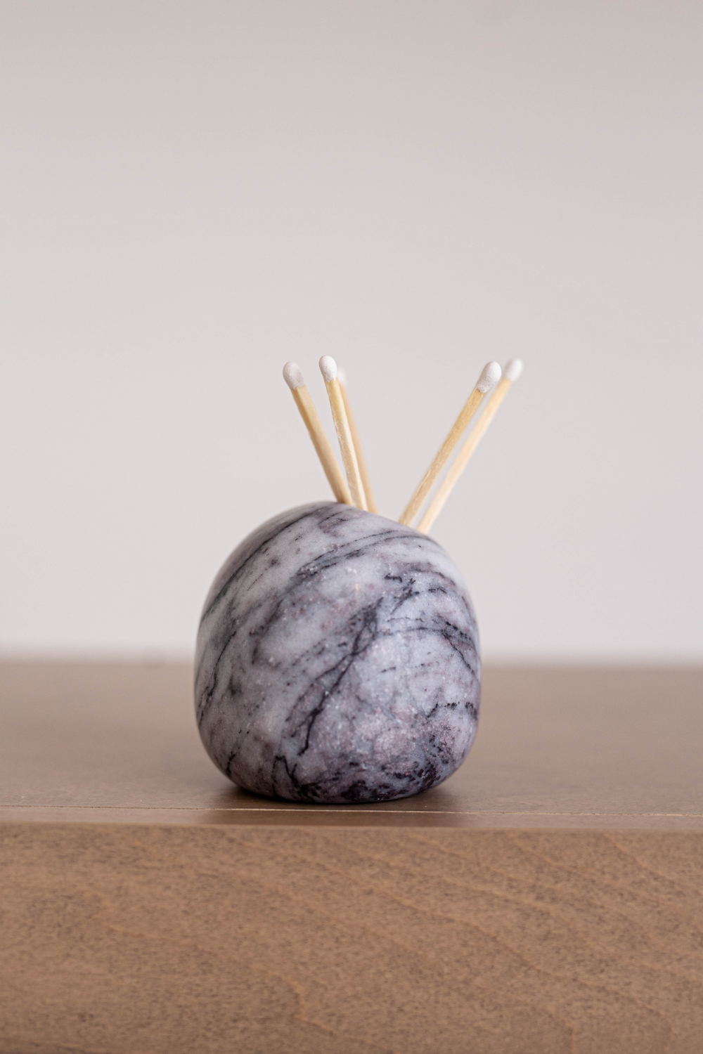 Gray Marble Match Holder - Luxe B Co