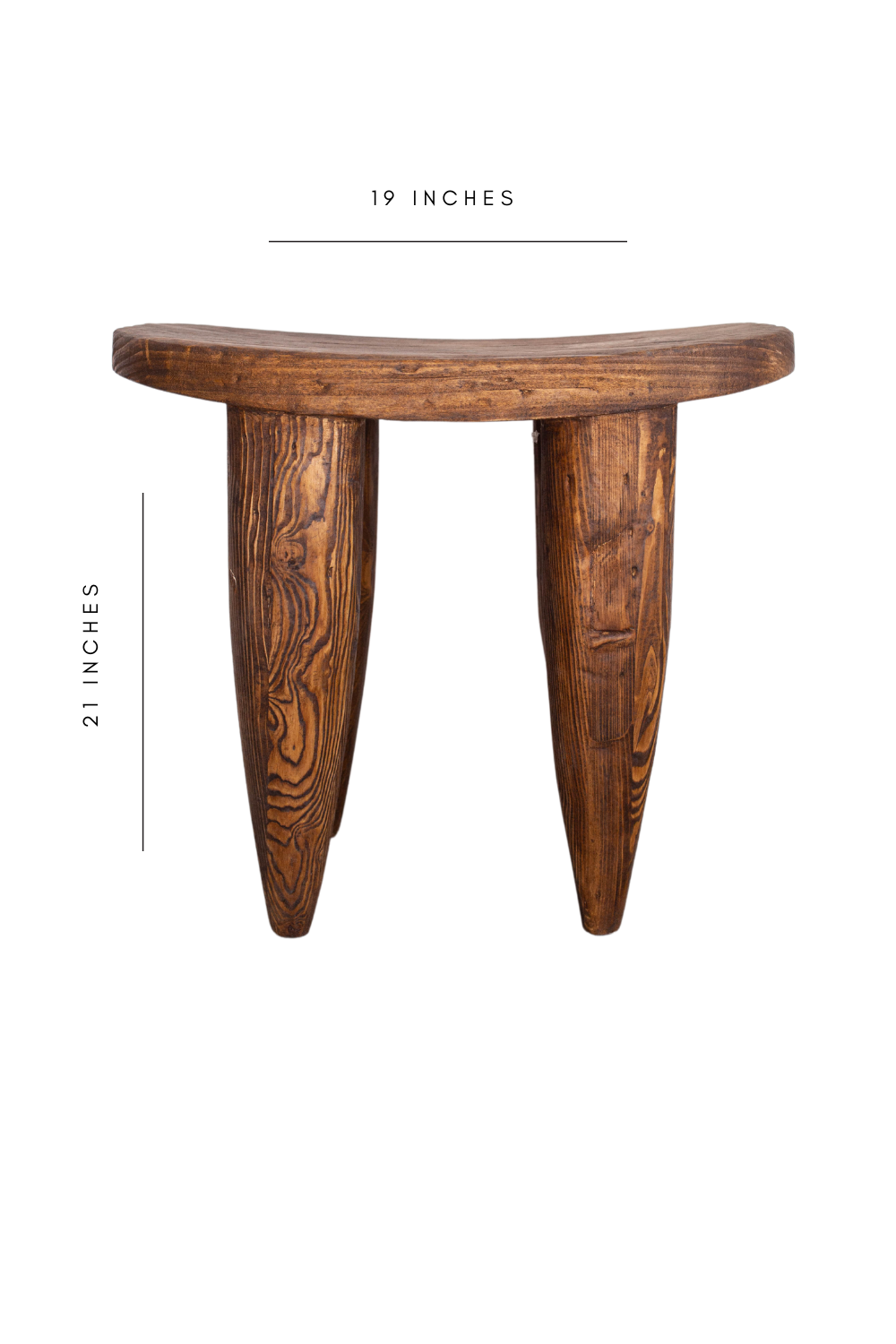 Senufo Stool Bench Brown Large - Luxe B Co