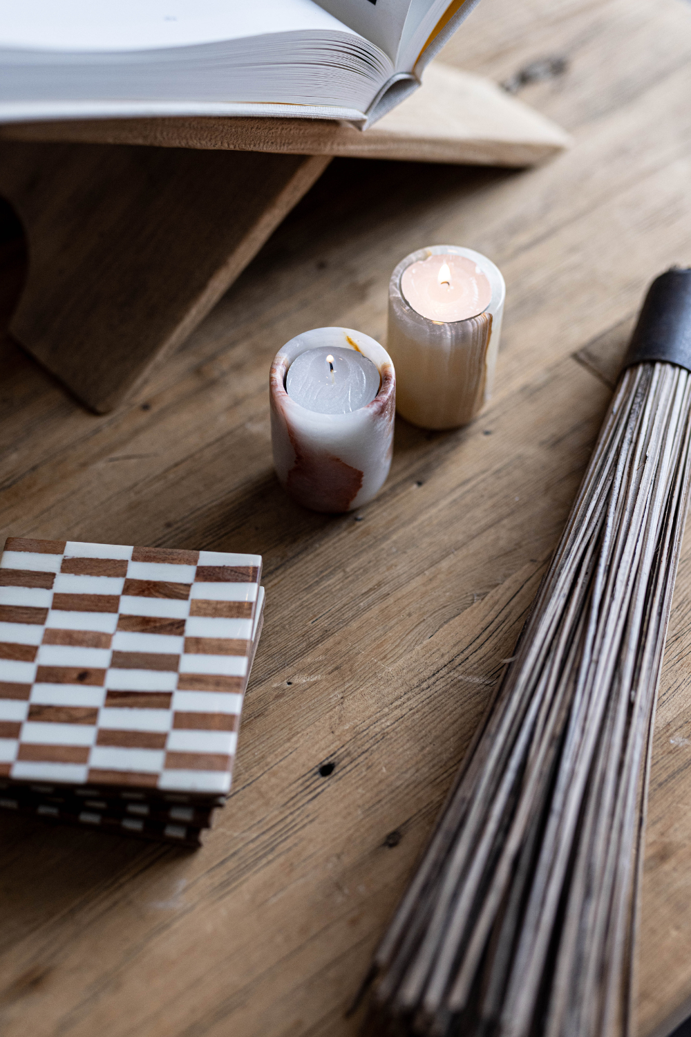 Marble Pillar Tea Light Holder | By Luxe B Co.