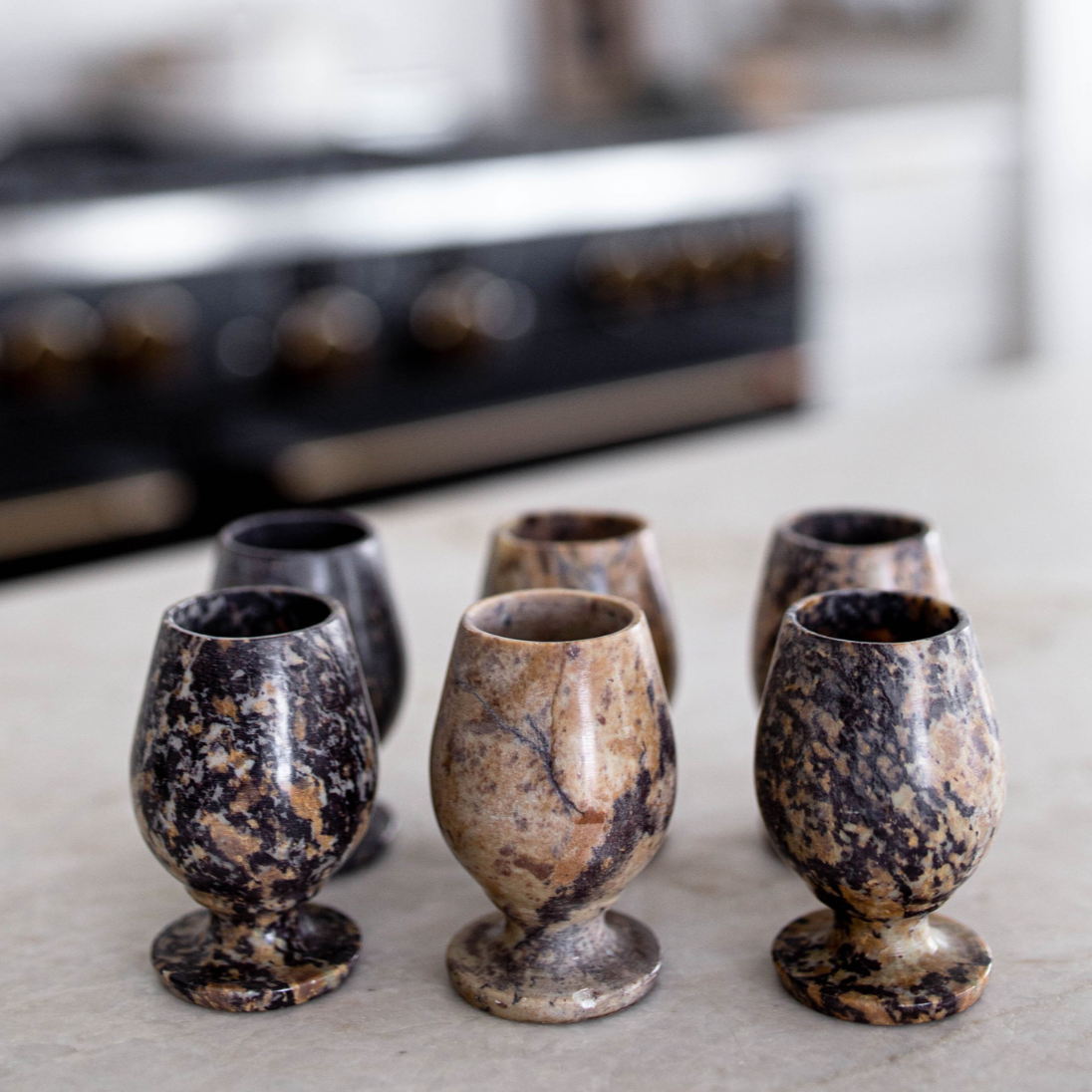 Brown Soapstone Shot Glasses | By Luxe B Co.