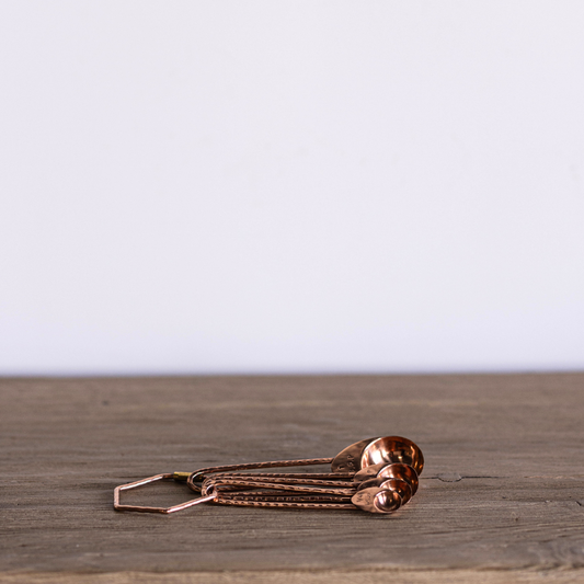Copper Hammered Measuring Spoons