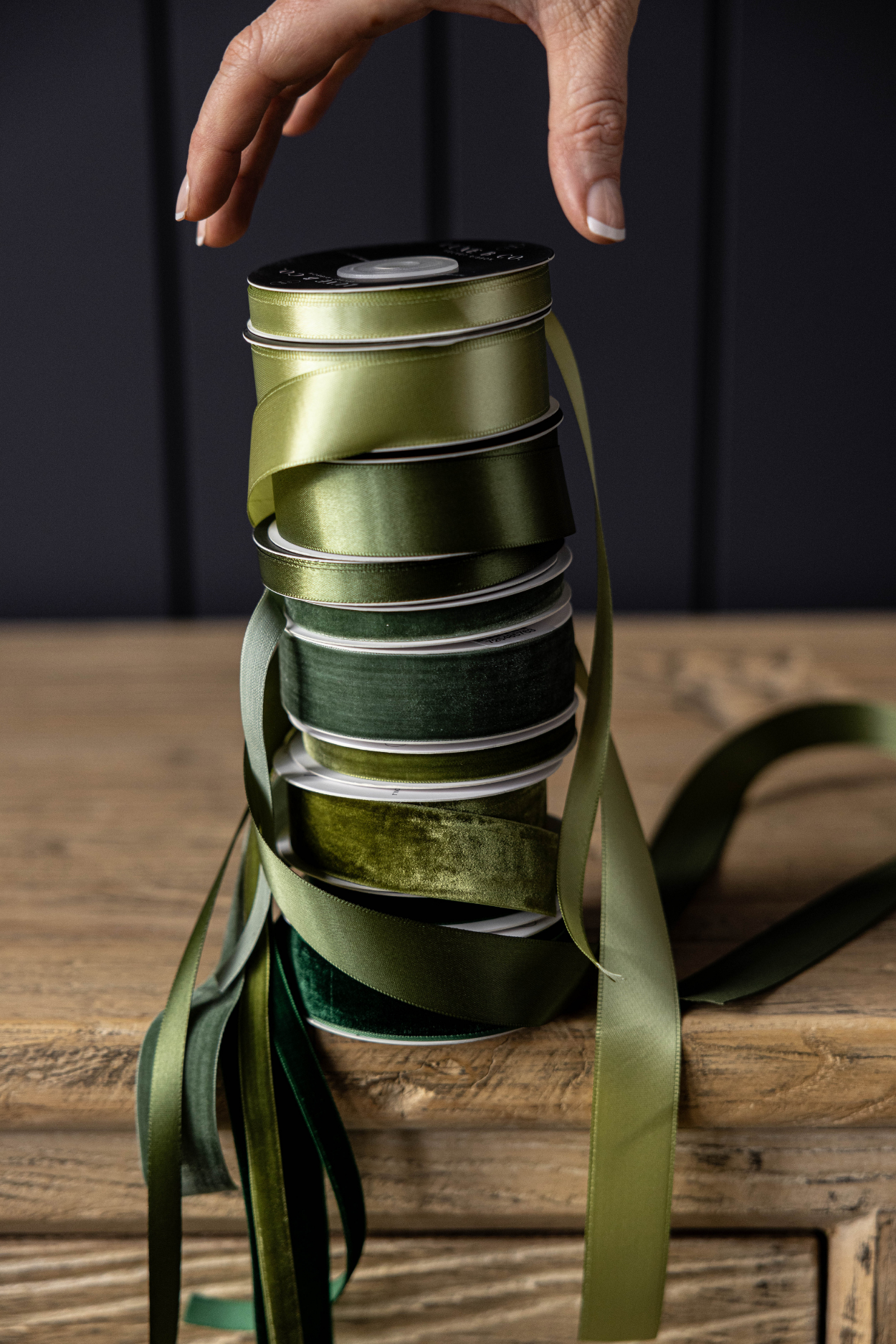 Sage Velvet Ribbon Holiday Decor | By Luxe B Co