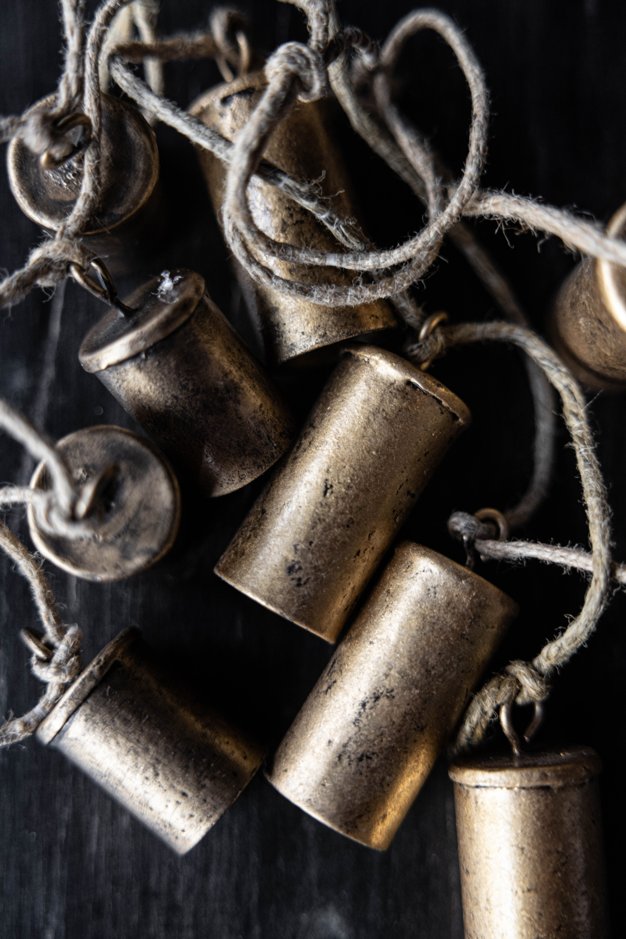 Barrel Brass Vintage Inspired Bell Garland | By Luxe B Co.