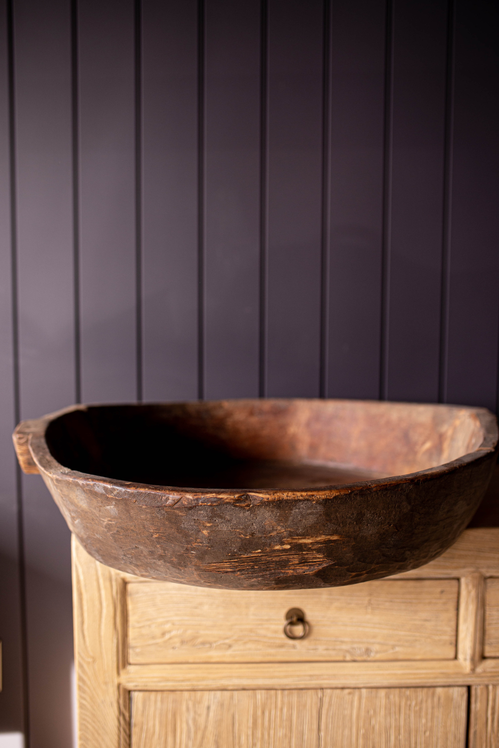 Vintage Round Wood Basins One-of-Kind - Basin B - Luxe B Co