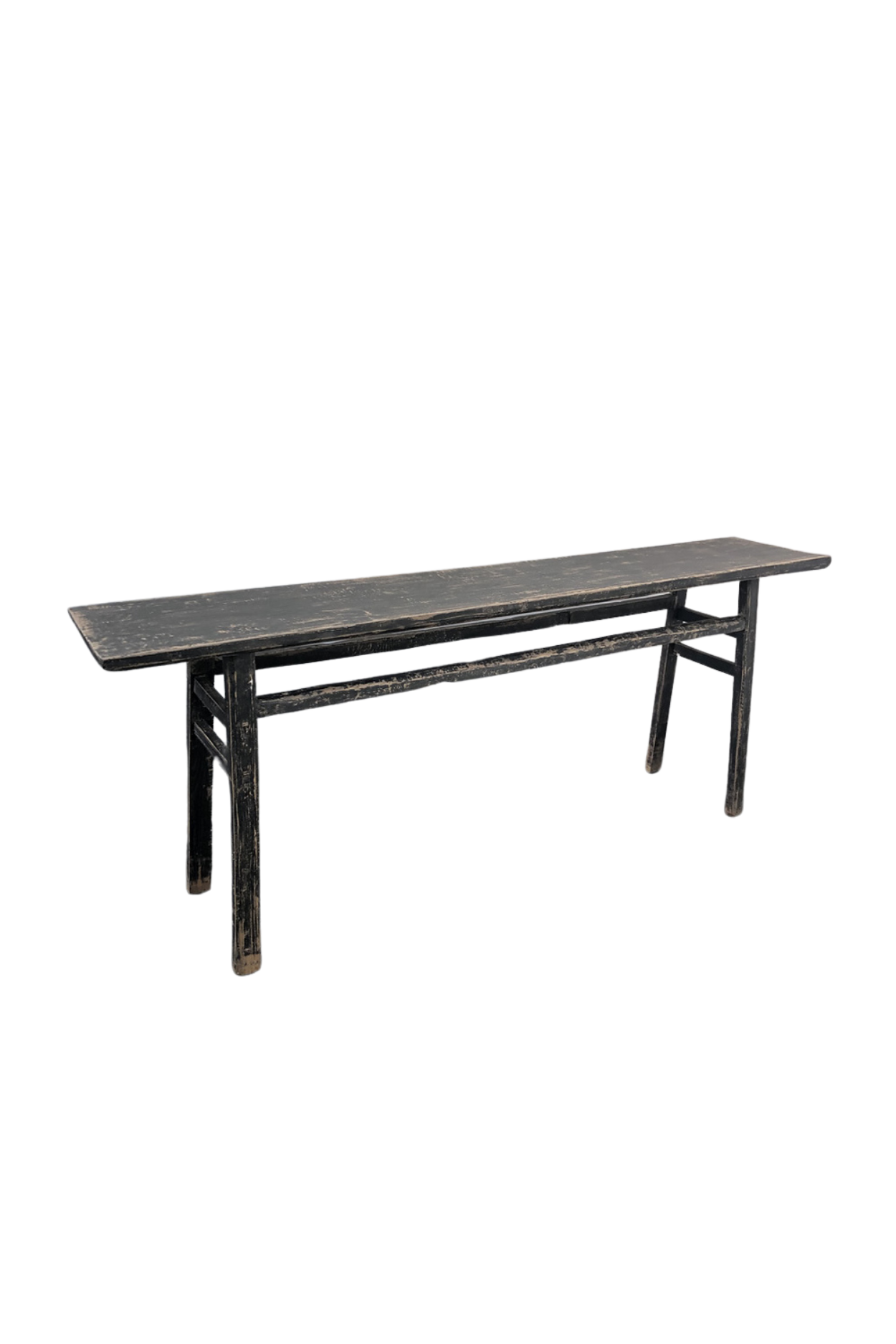 Alameda Black Wash Elm Wood Console Table Grand | By Luxe B Co.
