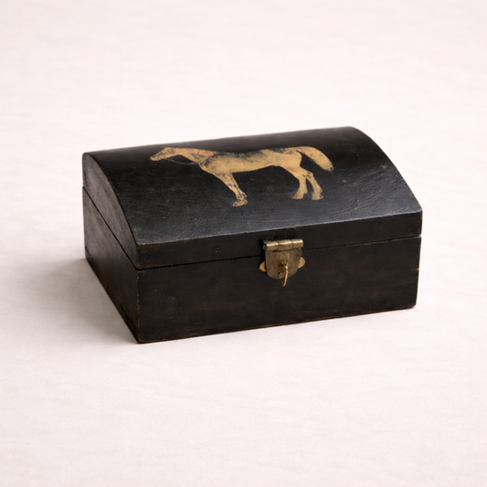 Antique Horse Wooden Storage Box | By Luxe B Co.