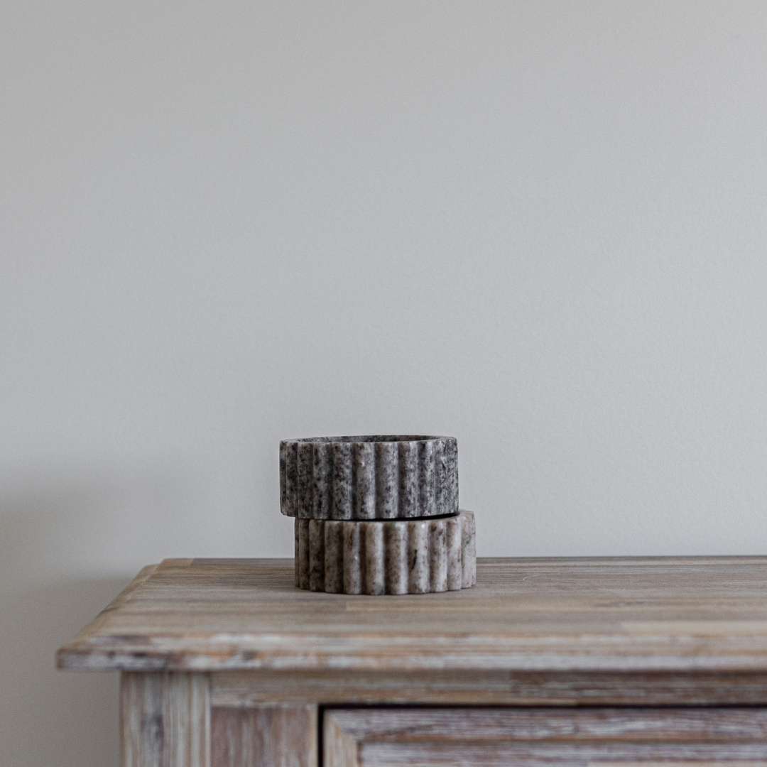 Beige Marble Fluted Soap Dish | By Luxe B Co.