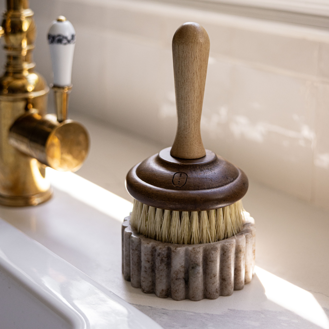 Beige Marble Fluted Soap Dish | By Luxe B Co.