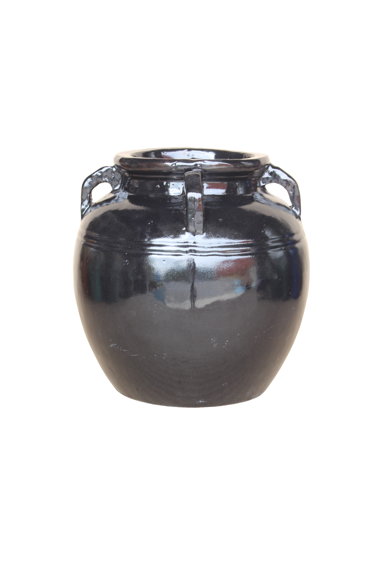 Mercier Glazed Black Vase Small | By Luxe B Co.