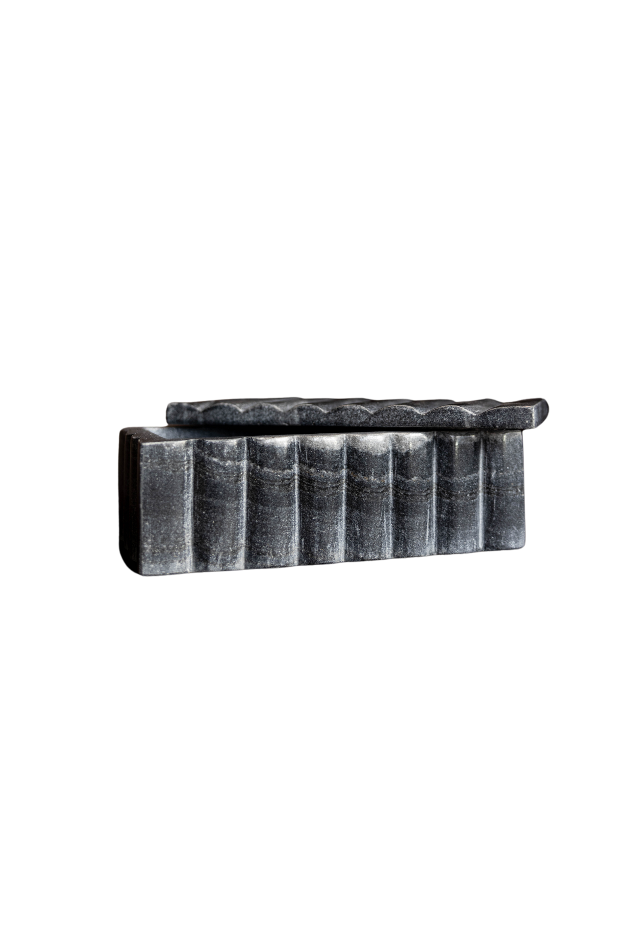Black Marble Fluted Box - Luxe B Co