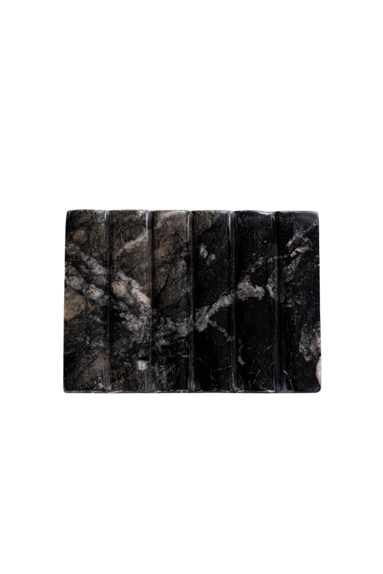 Black Scalloped Marble Soap Dish | By Luxe B Co.