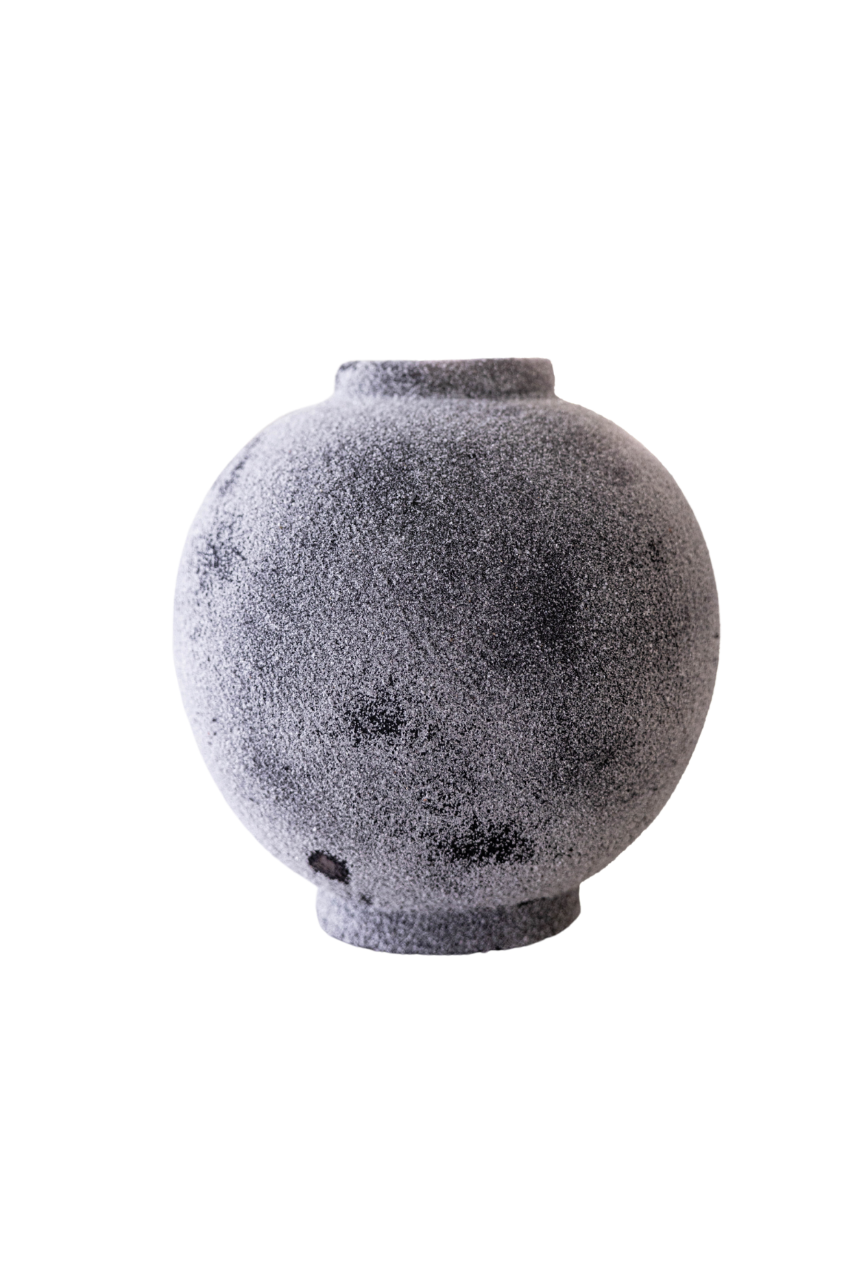 Chios Black Round Vase Pot Medium | By Luxe B Co.
