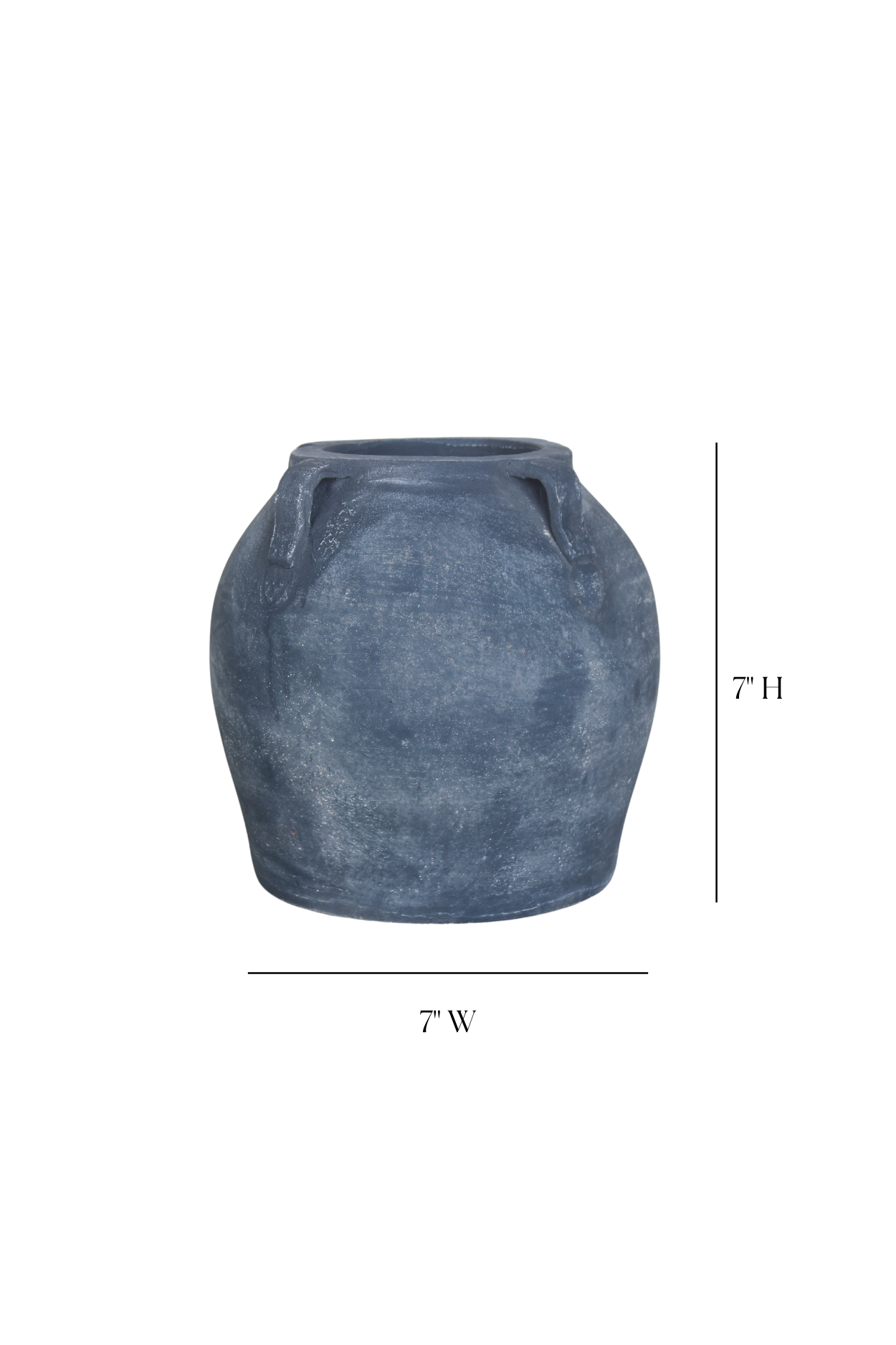 Noir Black Wash Vase With Handles Small | By Luxe B Co.