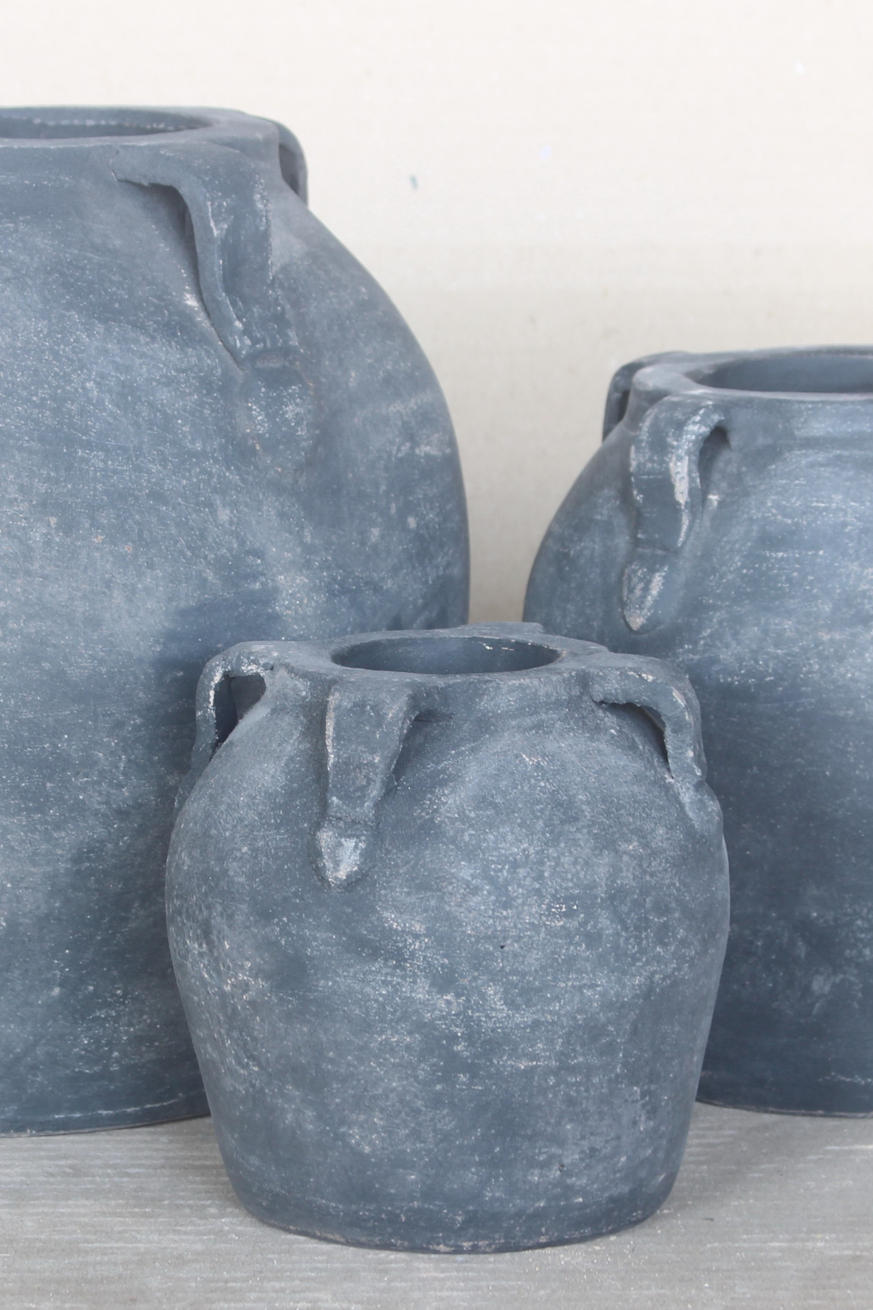 Noir Black Wash Vase With Handles Small | By Luxe B Co.