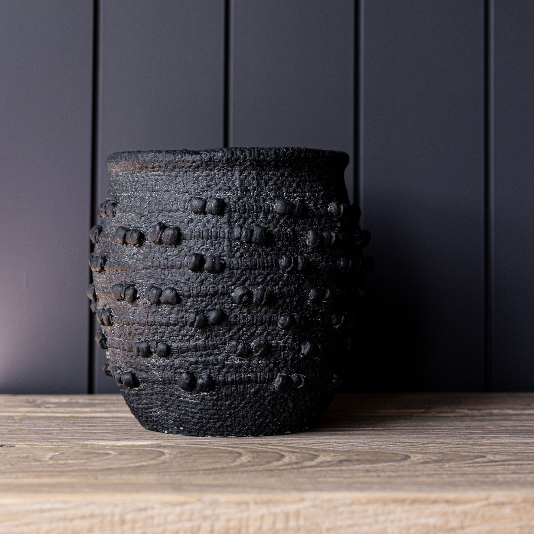 Black Double Dotted Knot Vase | By Luxe B Co.