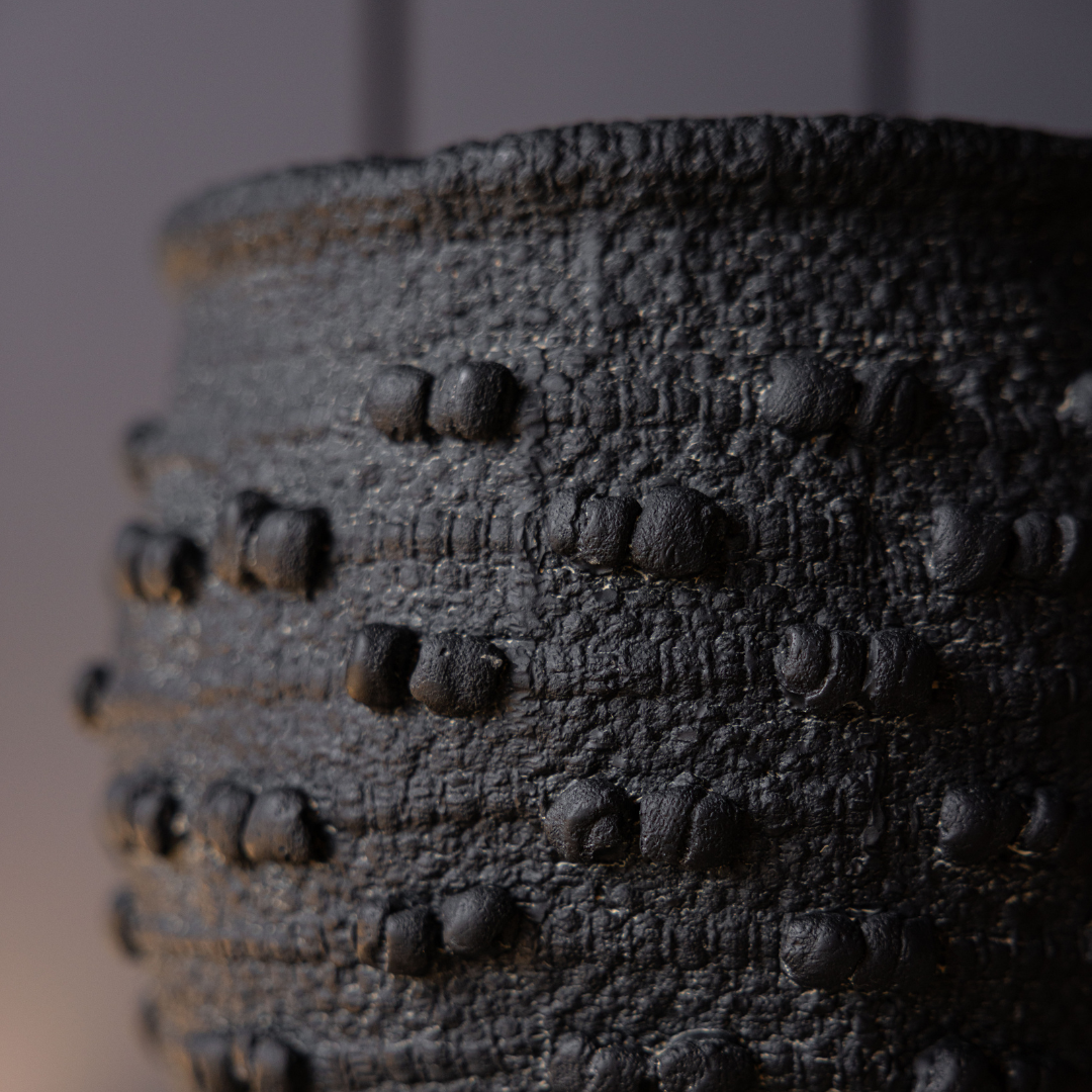 Black Double Dotted Knot Vase | By Luxe B Co.