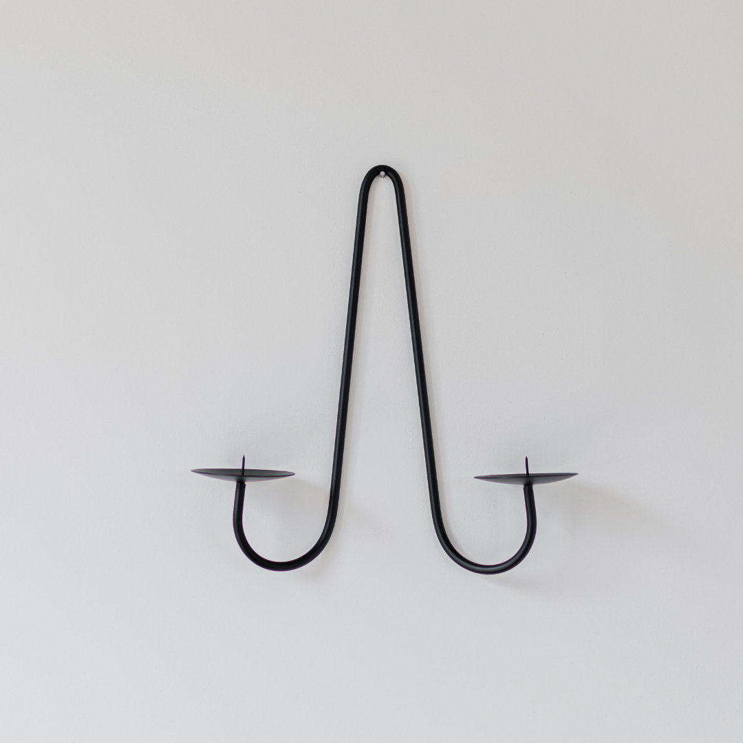 Black Iron Dual Wall Sconce | By Luxe B Co.