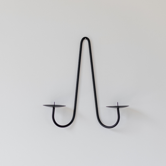 Black Iron Dual Wall Sconce | By Luxe B Co.