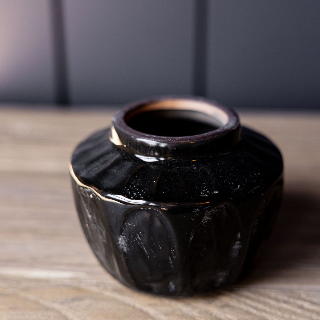 Black Small Ceramic Vase | By Luxe B Co.
