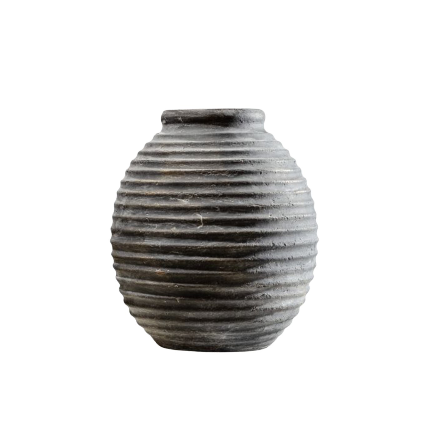 Black Terracotta Line Vase | By Luxe B Co.