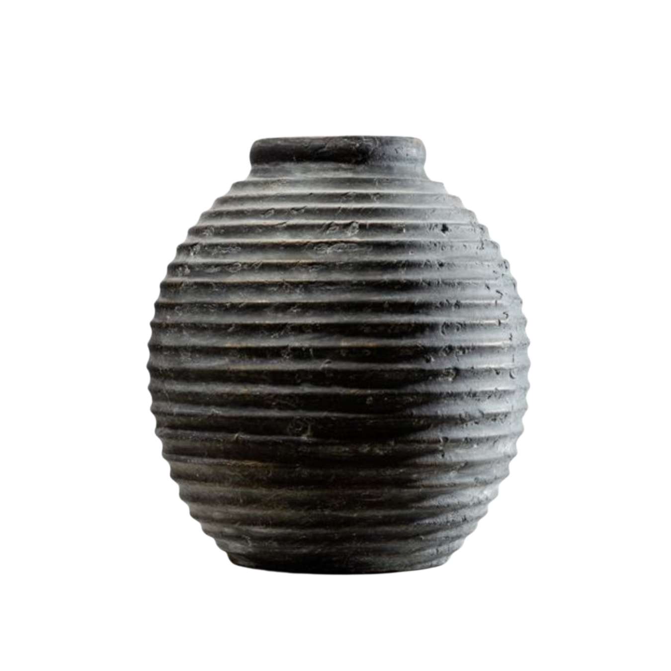Black Terracotta Line Vase | By Luxe B Co.