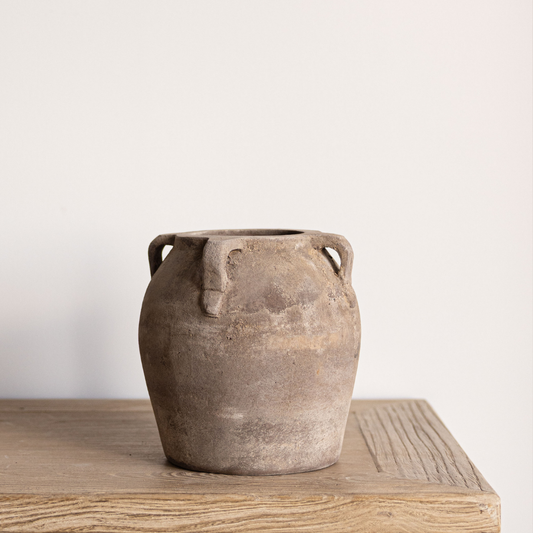 Blanc Beige Wash Vase With Handles | By Luxe B Co.