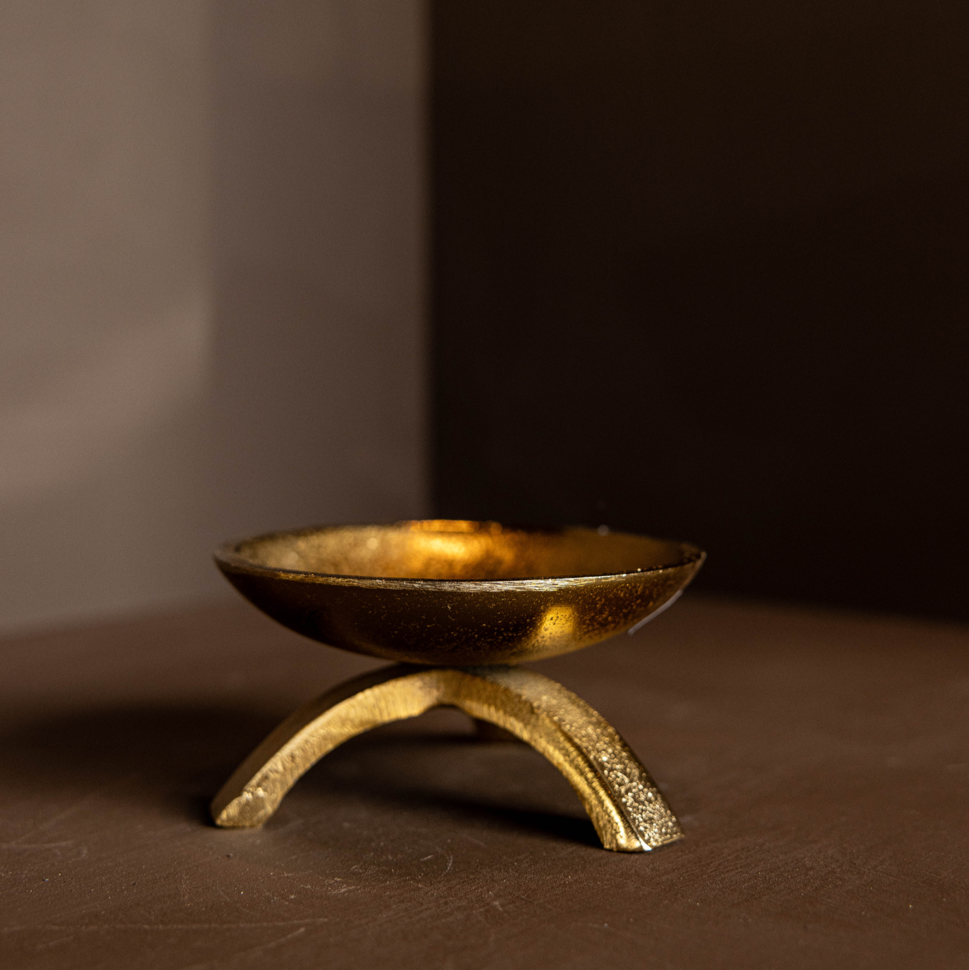 Brass Tripod Pillar Candle Holder | By Luxe B Co.