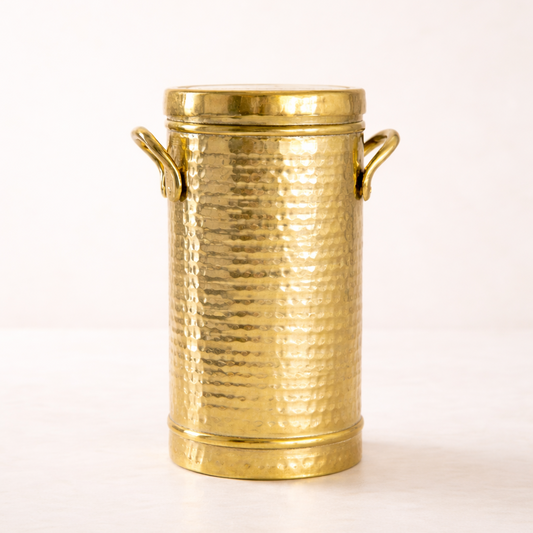 Brass Hammered Canister | By Luxe B Co.