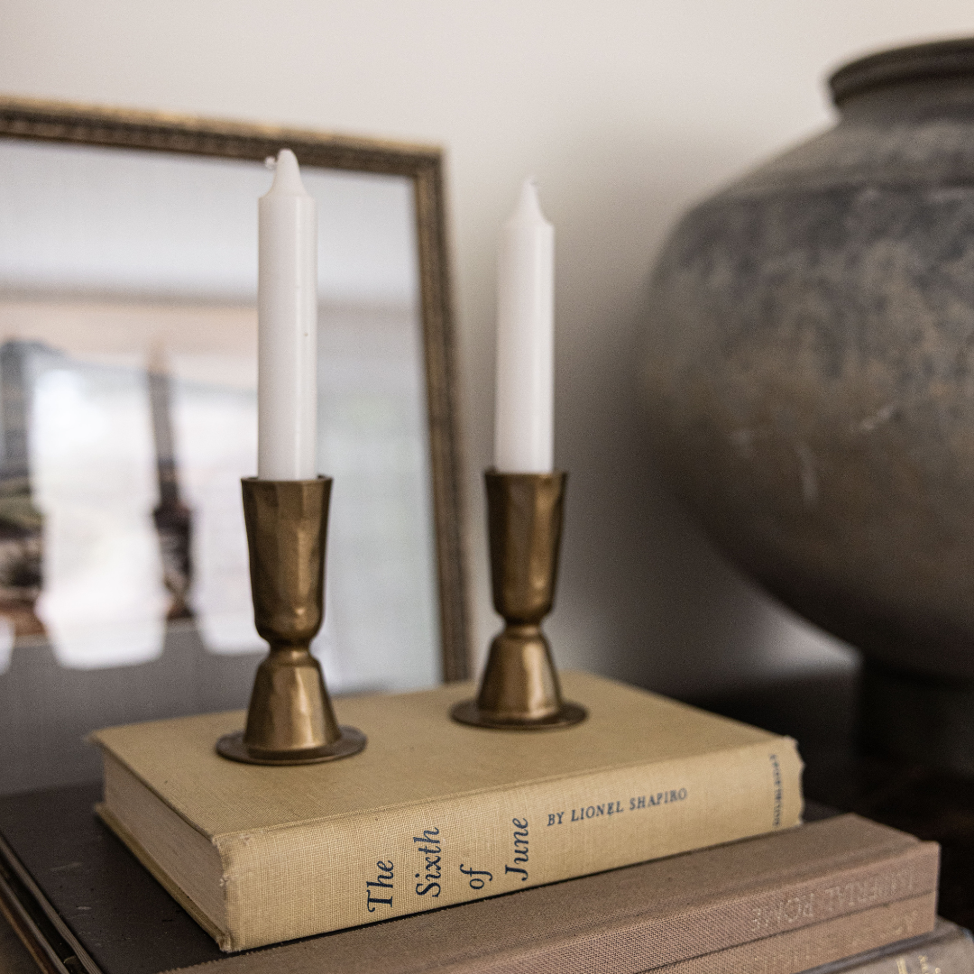 Brass Tapered Candle Holder | By Luxe B Co.