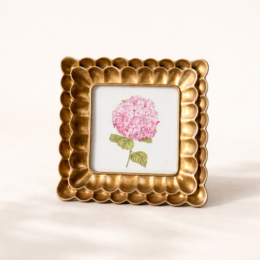 Bronze Square Scallop Photo Frame | By Luxe B Co.