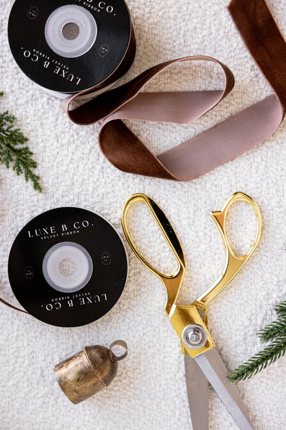 Brown Velvet Ribbon Holiday Decor | By Luxe B Co.