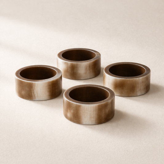 Brown & Ivory Napkin Rings | By Luxe B Co.