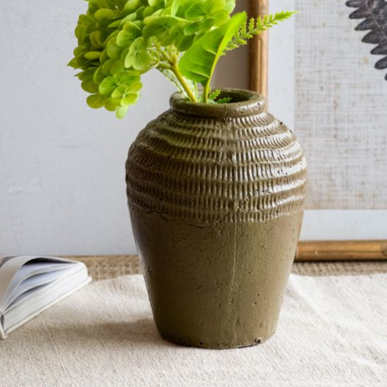 Brown Textured Ceramic Vase | By Luxe B Co.