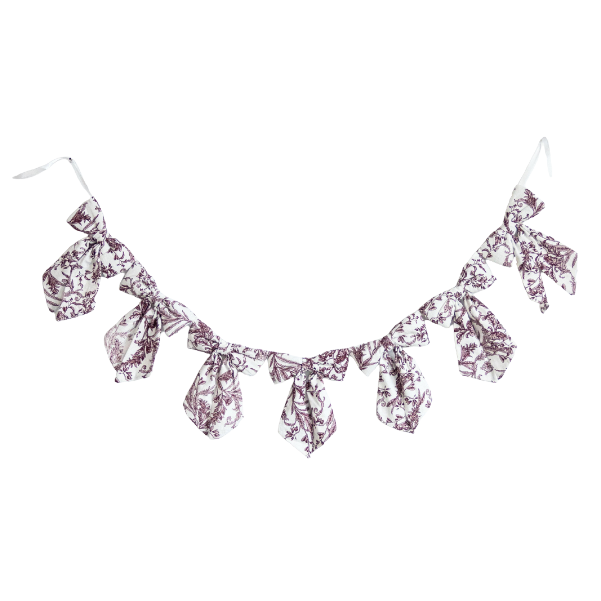 Burgundy Toile Bow Garland | By Luxe B Co.