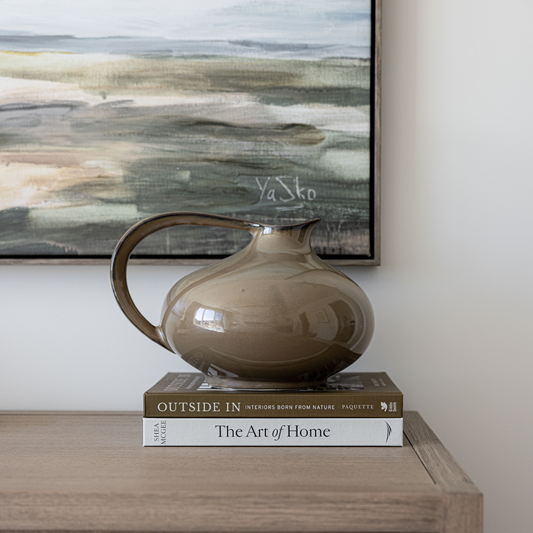 Caramel Glazed Serpentine Pitcher | By Luxe B Co.