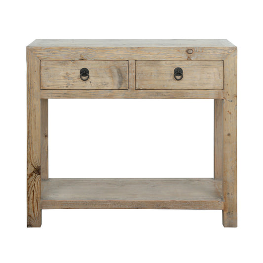 Carmel Two Drawer Reclaimed Elm Wood Console Table | By Luxe B Co.