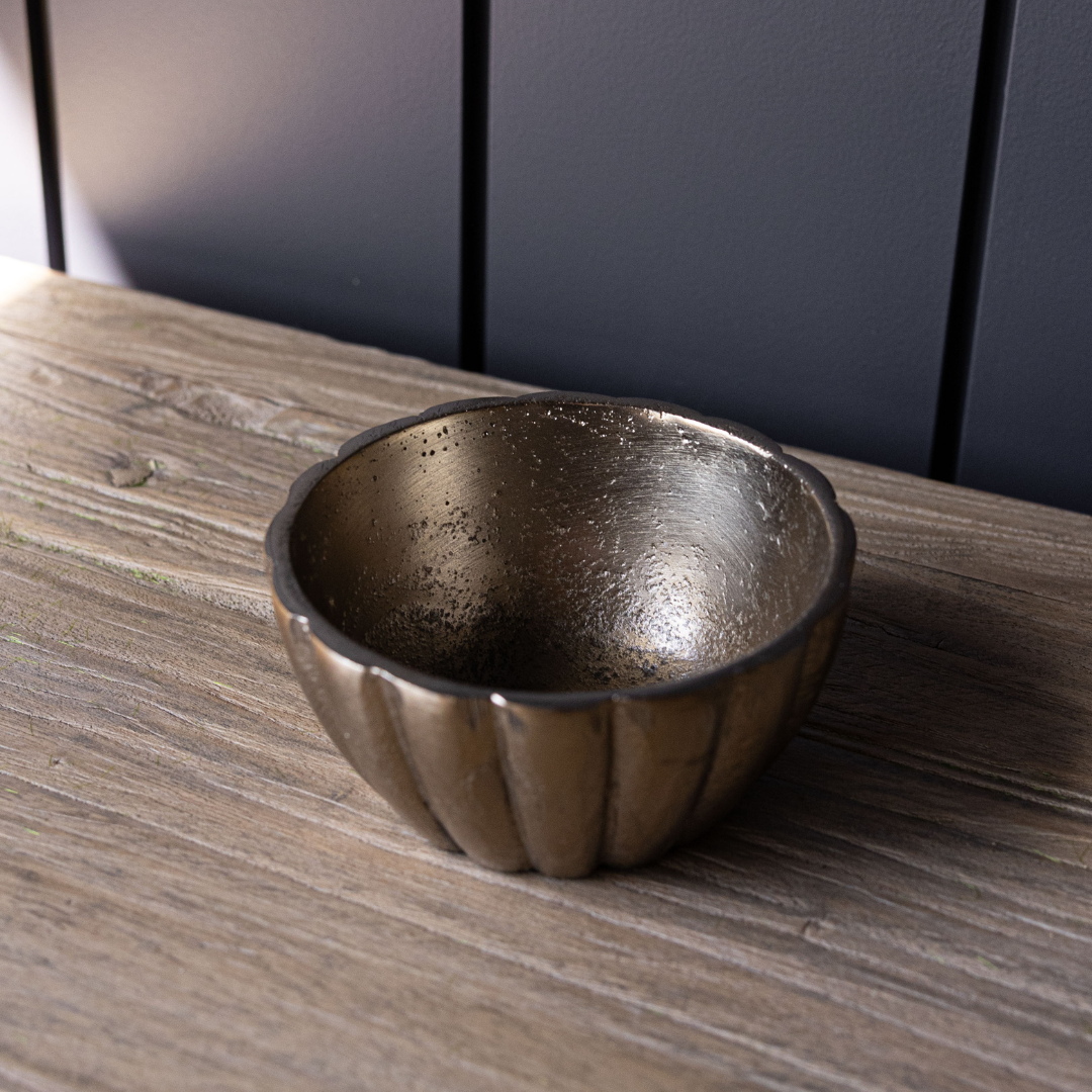 Champagne Scalloped Bowl | By Luxe B Co.