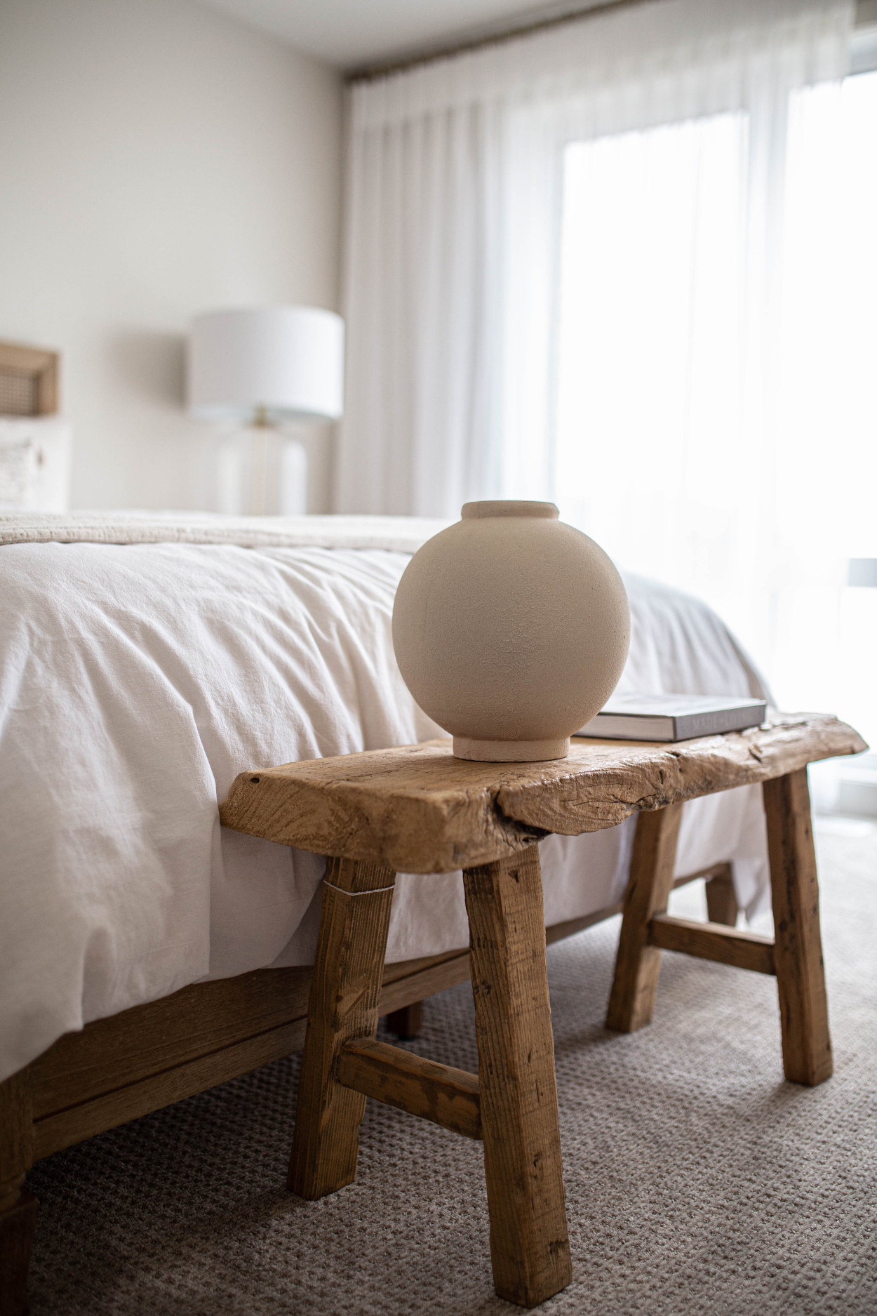 Chios Cream Round Vase Pot - Luxe B Co
