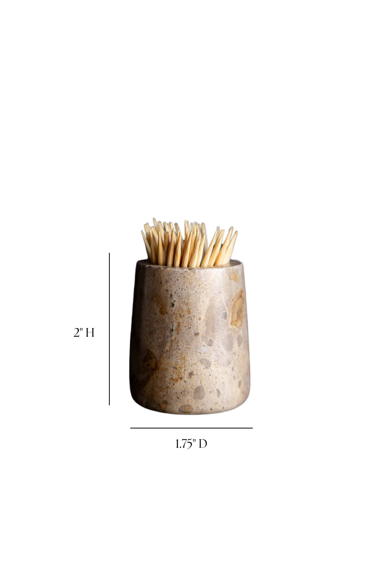 Chocolate Marble Toothpick Holder | By Luxe B Co.
